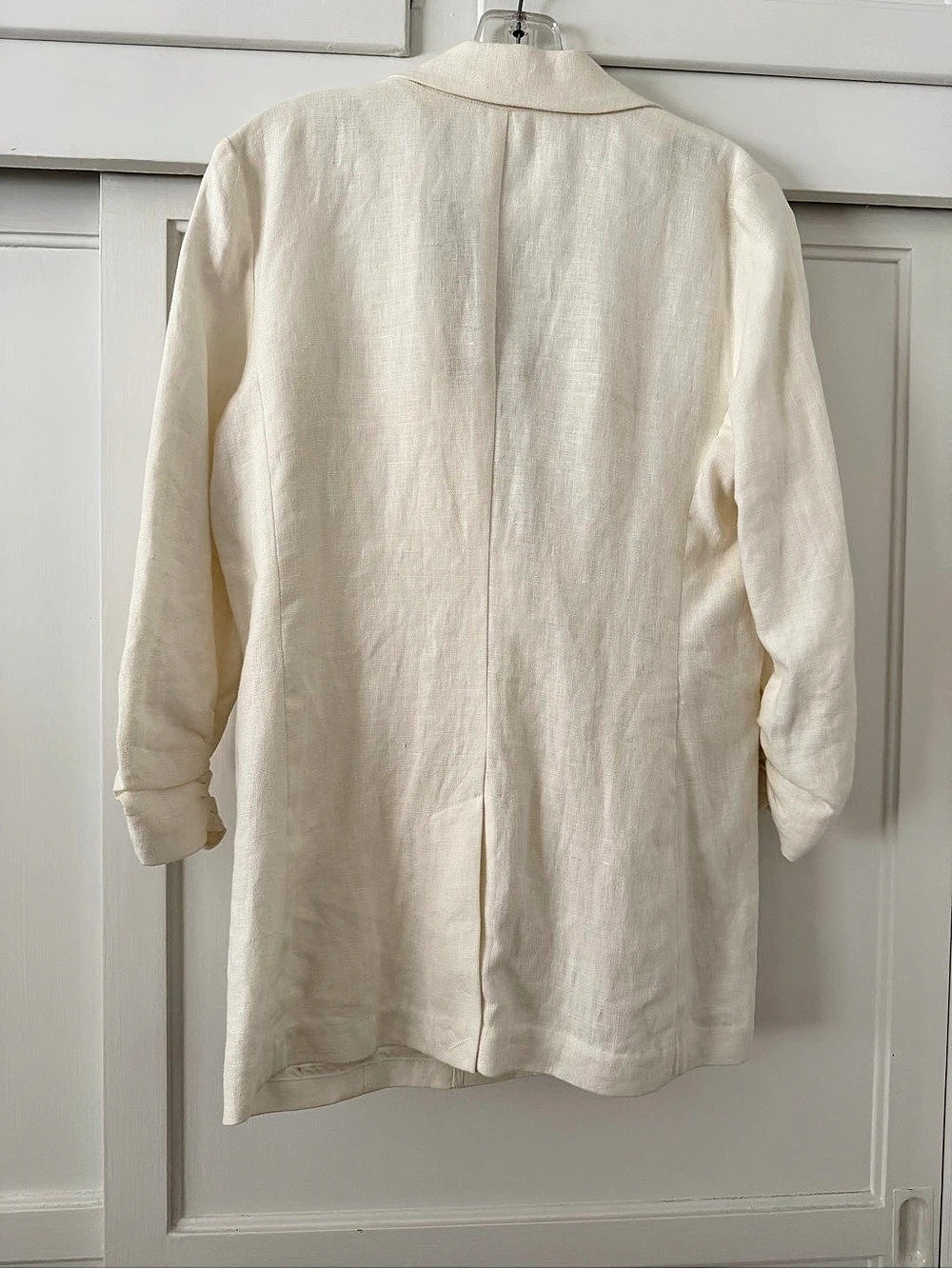 Michael Kors Linen Blazer in White Size 4 NWT - Picture 2 of 4